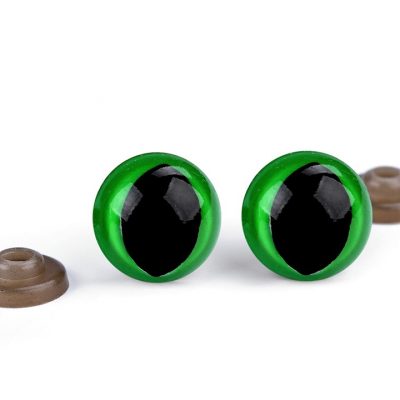 Ochi jucarii pisica verzi Ø14mm